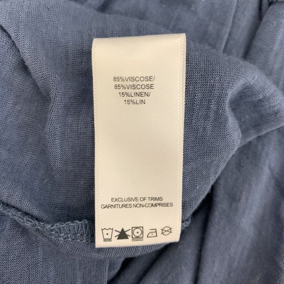 Silver Jeans Small NWT Amelia Tie-Front Crop Top Blue - Picture 9 of 10